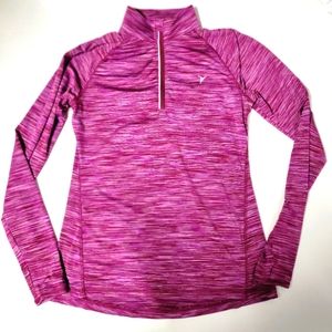 Old Navy Active Magenta Thumb Hole Half Zip Pullover Small